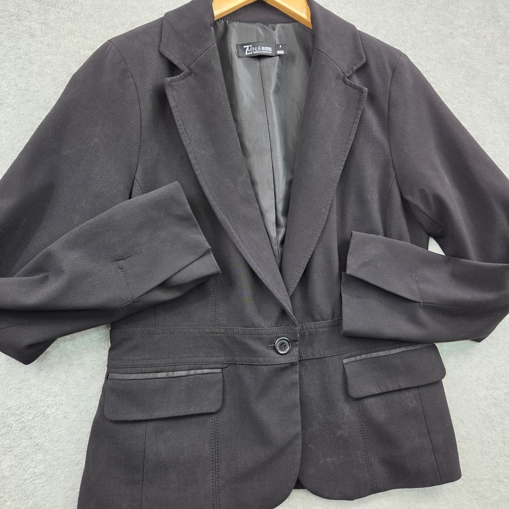 Office Siren 7th AVENUE Power Dressing Timeless Peplum Blazer Womens 6 Black
